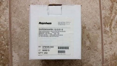 RAYCHEM 12-2-S1-9 SHRINKMARK HEAT SHRINK IDENTIFICATION LABELS SLEEVES QTY: 250