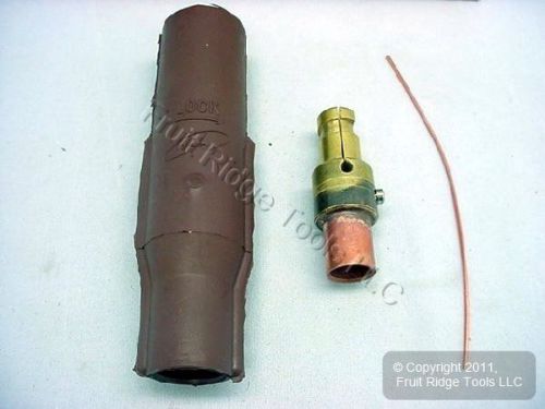 Leviton brown 16 series male vulcanized cam-type plug 400a 600v crimped 16v24-h for sale