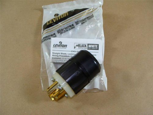 Leviton 4720-c industrial grade male locking plug cord end 15a 125v nema l5-16p for sale