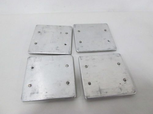 LOT 4 NEW APPLETON FSK-2B-A ALUMINUM 4-1/2X4-1/2IN ELECTRICAL COVER D323579
