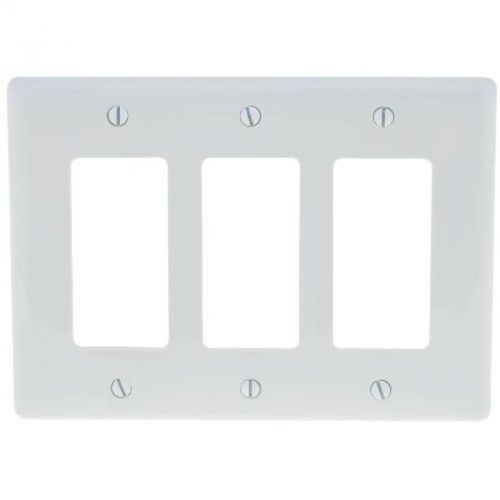 Decorator Wallplate Midi 3-Gang White NPJ263W HUBBELL ELECTRICAL PRODUCTS