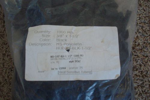 Heat shrink tubing black 3/8&#034; x 1-1/2&#034; new for sale