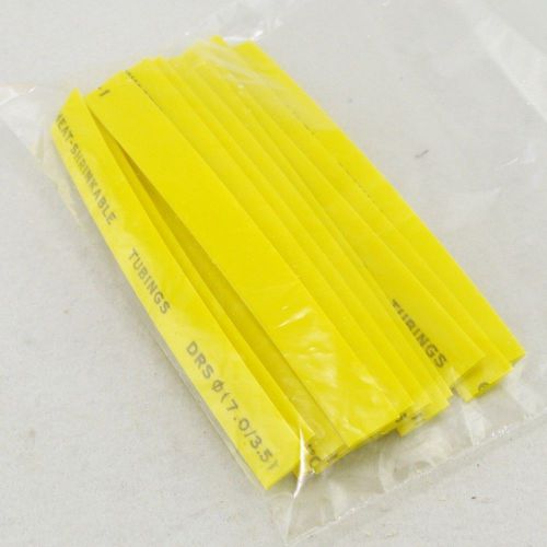 (25) 20mm(ID) length 10cm Yellow Insulation Heat Shrink Tubing Wire Cable Wrap