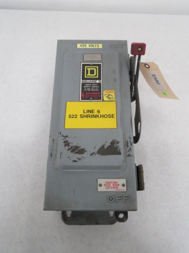 SQUARE D HU361AWKE1 NON-FUSIBLE 30A AMP 600V-AC 3P SAFETY SWITCH B339177