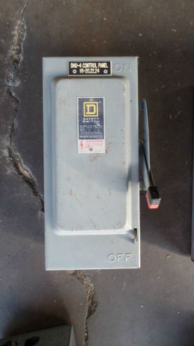 Square d disconnect h361-n 30a 600v 3p fusible safety switch w/ 10 amp fuses for sale