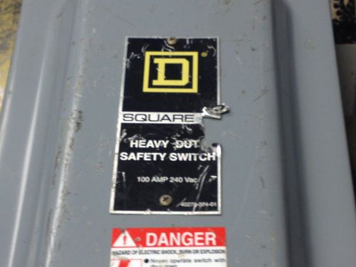 Square D 100 Amp 240 Vac Heavy Duty Safety Switch