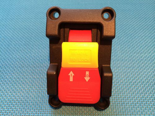 On / off  paddle rocker switch &amp; mounting plate 2hp 20a 110v 115v  w/ safety key for sale