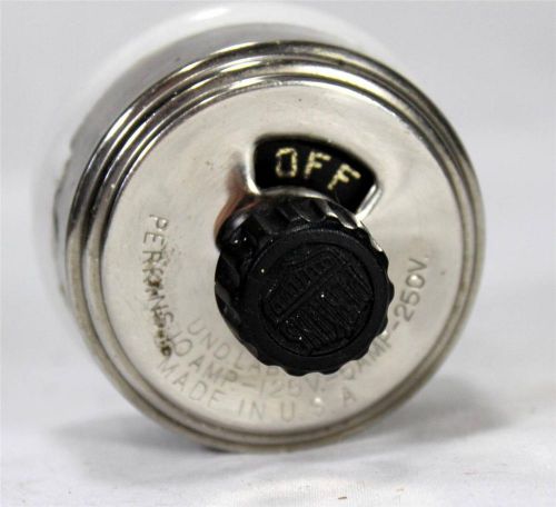 Vintage perkinsturn light switch bakelite knob nickle &amp; porcelain 4 position for sale