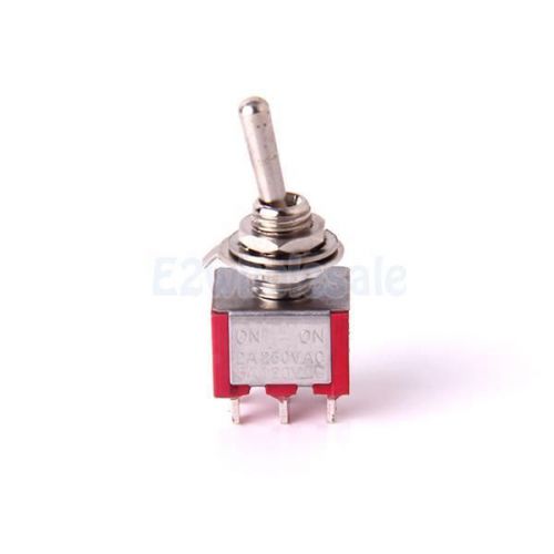 KNX-218 Mini Toggle Switch DPDT ON-ON Two Position Test Red AC 2A 250V 5A 120V