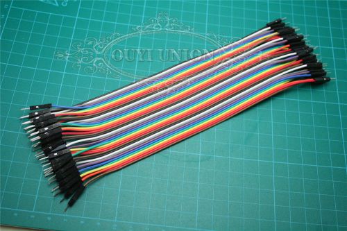 2*40PCS Male to Male 1P-1PJumper Cable Wire Test Lines Color Connector Cable