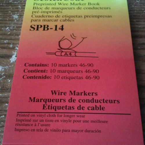 3M SCOTCH CODE PREPRINTED WIRE MARKER BOOK SPB-14 [46-90]