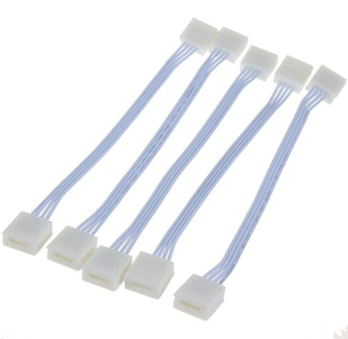 5pcs 10mm width waterproof connector wire cable for 5050 rgb led strip light new for sale