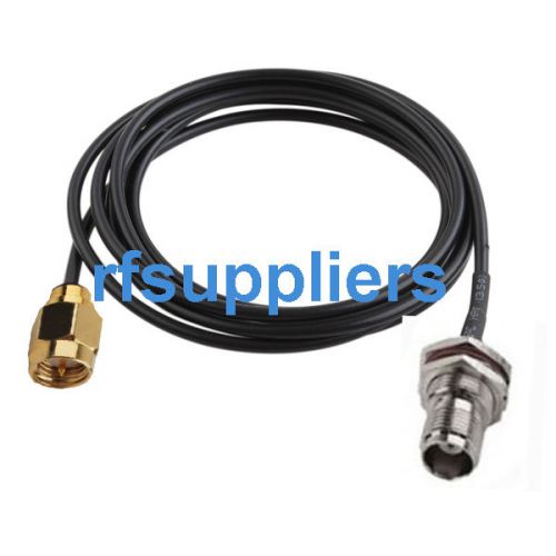 2pcs TNC female to SMA male with RF pigtail cable and assemblies good price