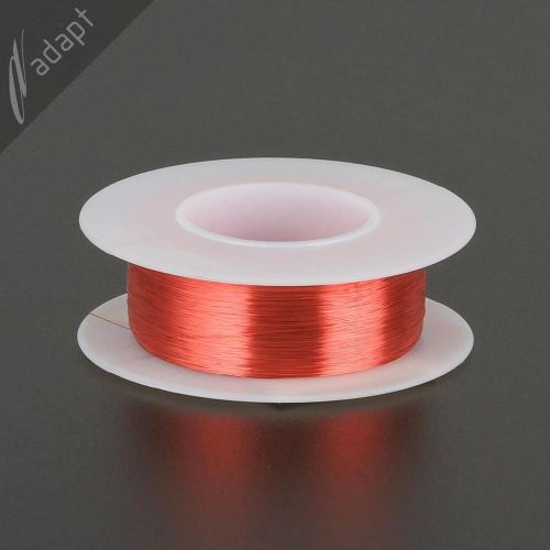 Magnet Wire, Enameled Copper, Red, 38 AWG (gauge), 130C, ~1/8 lb, 2413 ft