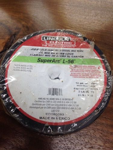 Lincoln electric superarc l-56  copper-coated mig welding wire model ed030631 for sale