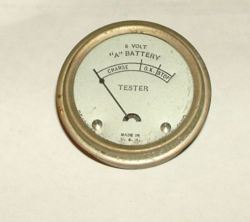 Vintage ~ Readrite 6 Volt &#034;A&#034; Battery Round Meter Gauge ~ VHTF