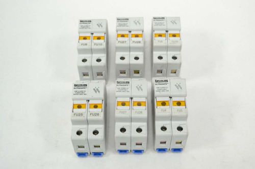 LOT 6 FERRAZ USCC2I SHAWMUT ULTRASAFE FUSE HOLDER 2P 30A AMP 600V-AC B344066