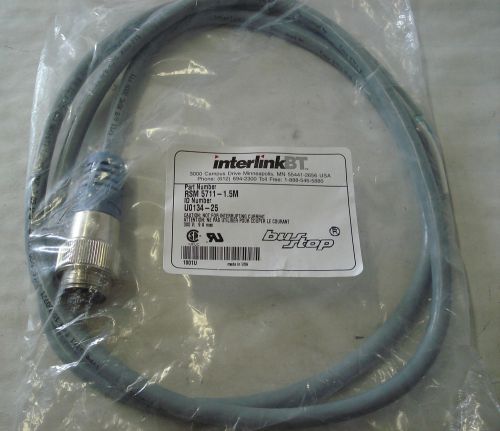Interlink bt rsm 5711-1.5m devicenet cable,busstop turck ref:u0134-25 minifast for sale