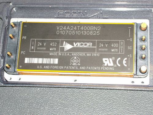 VICOR V24A24T400BN2  Power Converter  DC-DC 24v input - 24V output 400W  9 pins