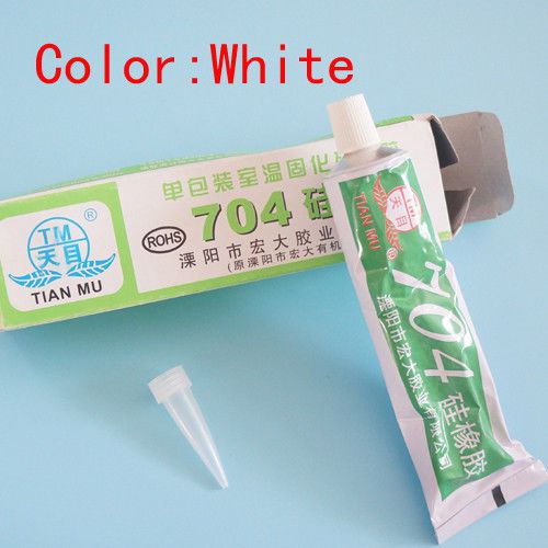 704 White Silicone Rubber LED Light Solidification Glue Curing Adhesive 1pcs