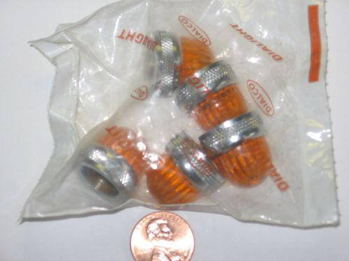 5) dialight 070-1193-300 yellow miniature stovepipe screw-on lens cap 701193300 for sale