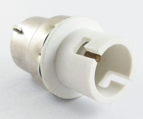 1pc B22 Male to BA15D Female Socket Base LED Halogen CFL Light Bulb Lamp Adapter