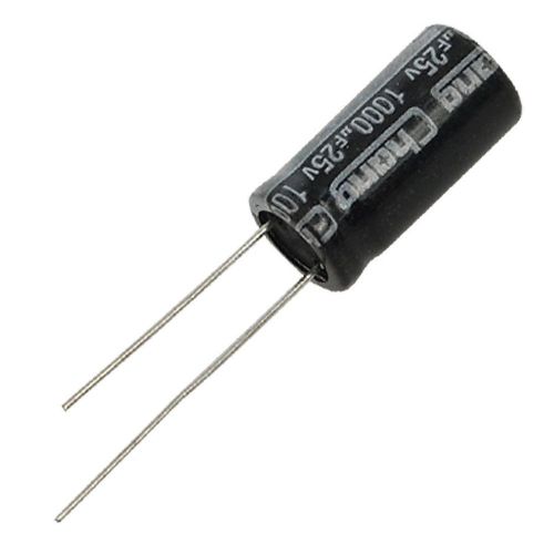 New 5 x 25v 1000uf 105c radial electrolytic capacitor 10x20mm for sale