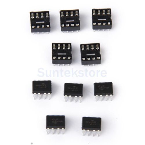 5 pairs 6n137 dip8 high speed isolated photocoupler optocoupler w. chip sockets for sale