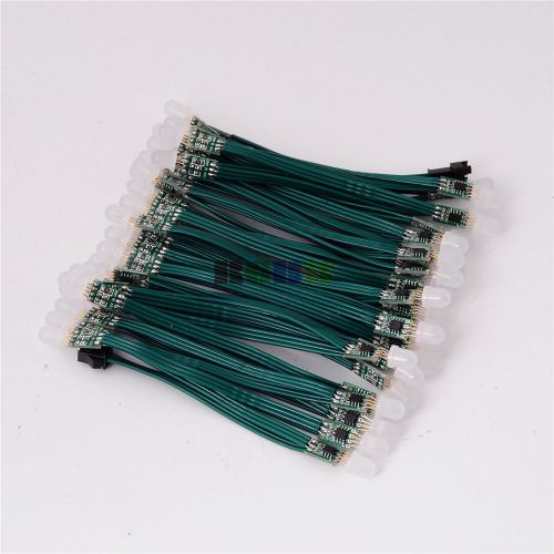100Pcs WS2811 Full Color RGB Pixel Addressable Green Wire LED Module String 12V