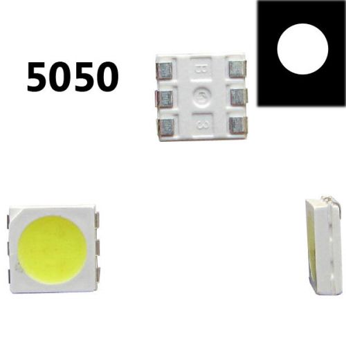 50pcs SMD SMT 5050 Super Bright White LED light Led Emitting Diodes Component