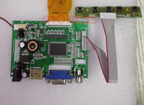 HDMI+VGA+2AV Lcd Display Controller Board Kit for 7&#034; LCD Monitor Raspberry Pi