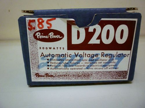 Vintage Perma Power D200 Automatic Voltage Regulator 300 Watts In Box