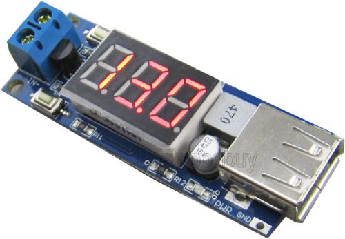 DC to DC buck Converter power supply Voltage Regulator voltmeter 5V USB output