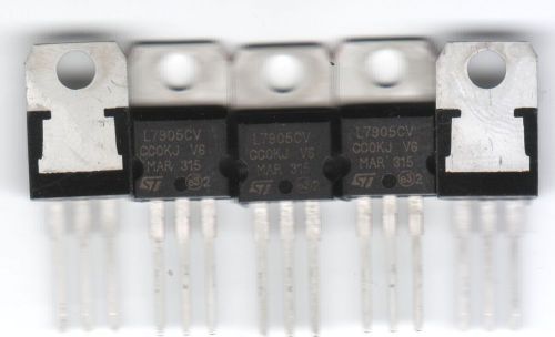 10pcs l7905cv lm7905 l7905 voltage regulator ic - 5v 1.5a us seller for sale