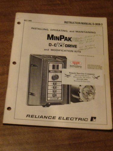 Reliance Electric MinPak Plus VS Drive Controller Instruction Manual 14C10+ OEM
