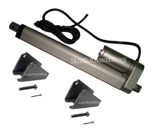 14&#034; linear actuator with brackets stroke 330 pound max lift heavy duty 12v dc for sale