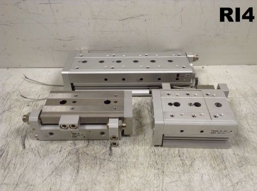 Lot of 3 smc linear slide actuator mxq25-50/mxs25-50-x671/mxs25-125a for sale
