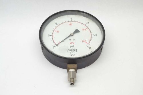 Winters 0-30psi 6 in 1/4 in npt pressure gauge b402046 for sale