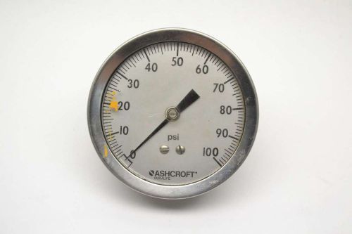 Ashcroft 0-100psi 4 in 1/4 in npt pressure gauge b401462 for sale