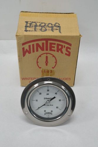 New winters differential pressure 0-60psi 4in 1/2in npt gauge b228310 for sale