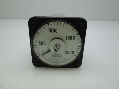 General electric ge 50-100131lstm1 0-2000 a-c amperes panel meter d392537 for sale