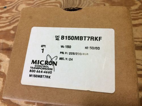 Micron b150mbt7rkf 150va pri: 460/230/208 sec: 24v open type transfomer *new!!* for sale