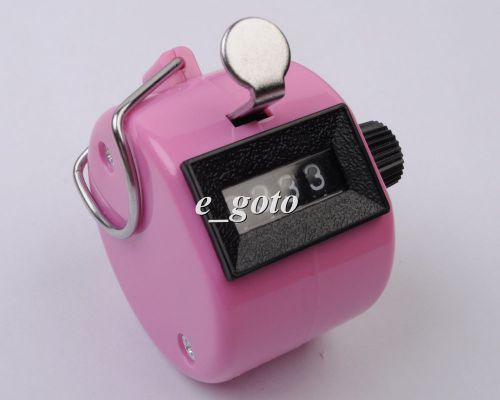 Pink Plastic Machinery Manual Counter 4 Digit Number good