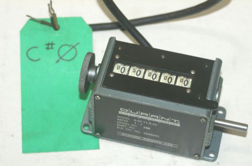 DURANT 5-SP-71-R-AC RATIO 1:1 USA MADE USED WORKS 10 DIGIT ELECTRICAL COUNTER