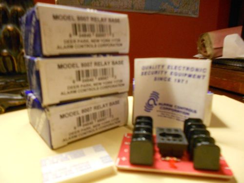 4 ALARM CONTROLS RELAY BASE 8007 SECURITY ACCESS CONTROL LOT OF 4