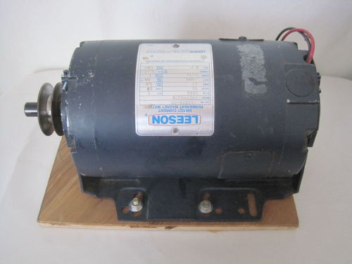 Leeson 1 hp electric motor 3000 rpm 90 volts model c4d34dj16 cat #108059-00 usa! for sale