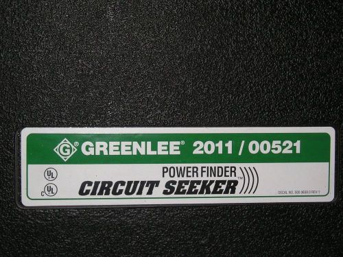 NEW GreenLee 2011/00521 Power Finder Circuit seeker