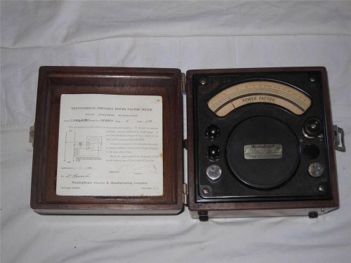 1930&#039;s Westinghouse Power Factor Meter Vintage Electronics Steampunk