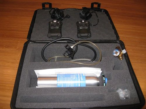 2 used msa altair 4 calibrated multigas detectors and calibration kit for sale