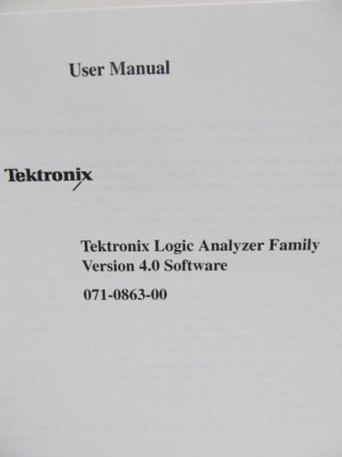 TEKTRONIX TLA600- &amp; TLA700-Series: Logic Analyzer Family User Manual